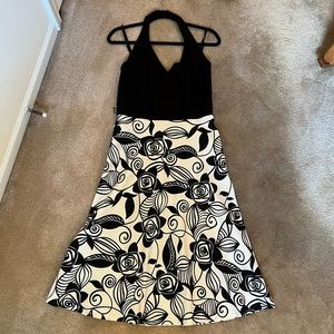 Black & White Liz Claiborne Halter Dress